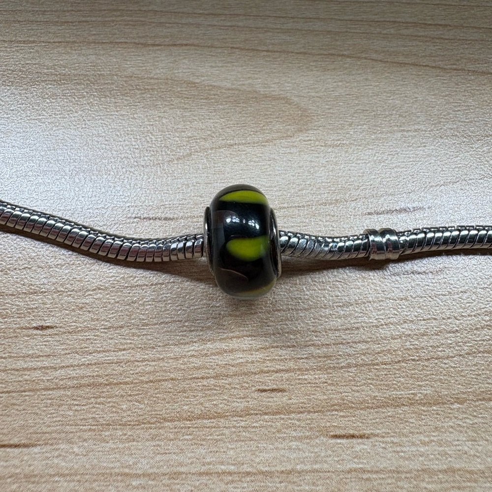 YELLOW AND BLACK PANDORA CHARM FOR BRACELET